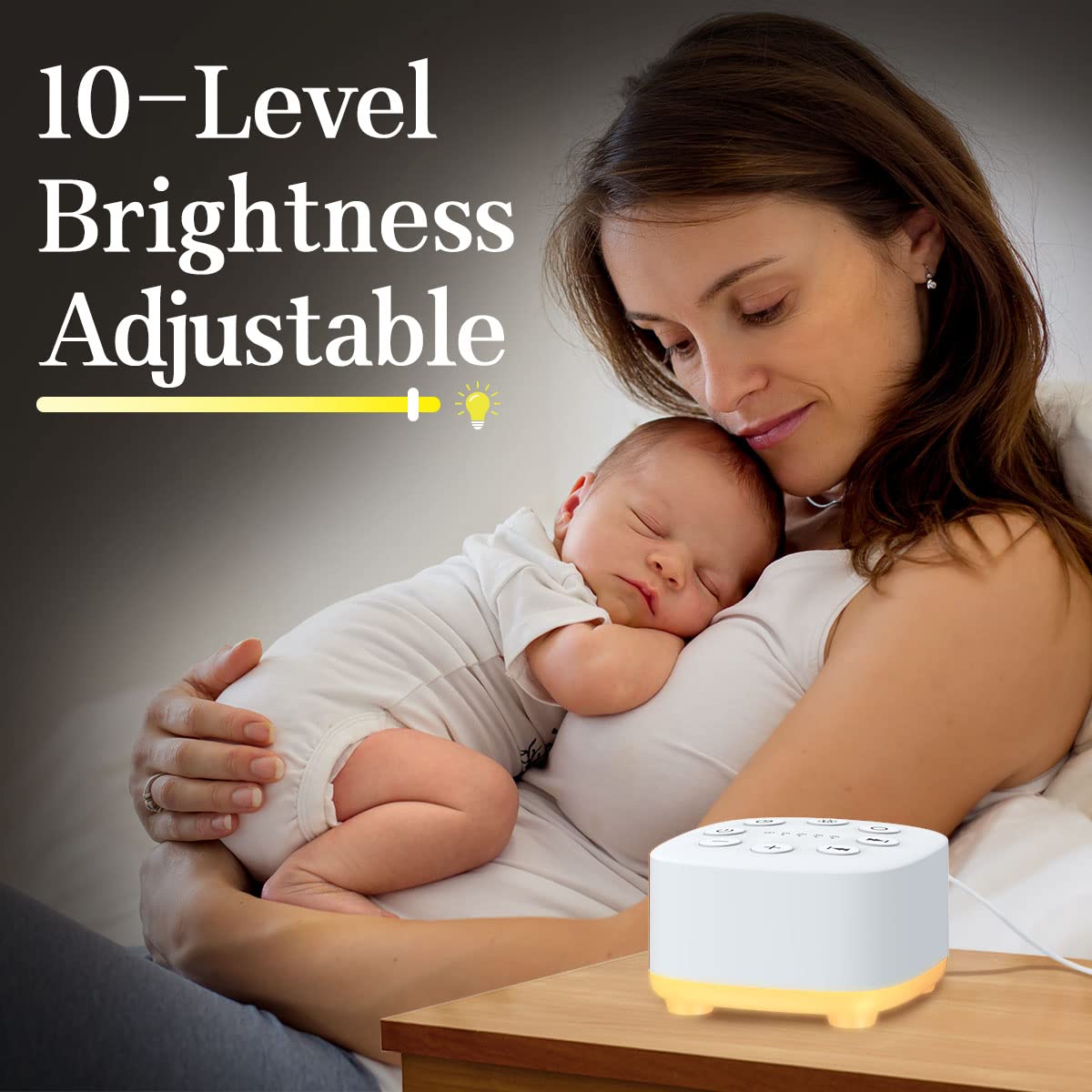 White Noise Sound Machine 30 with 32 Volume Control 12 Night Light 5 Timers Portable Sleep Machine for Travel Powered
