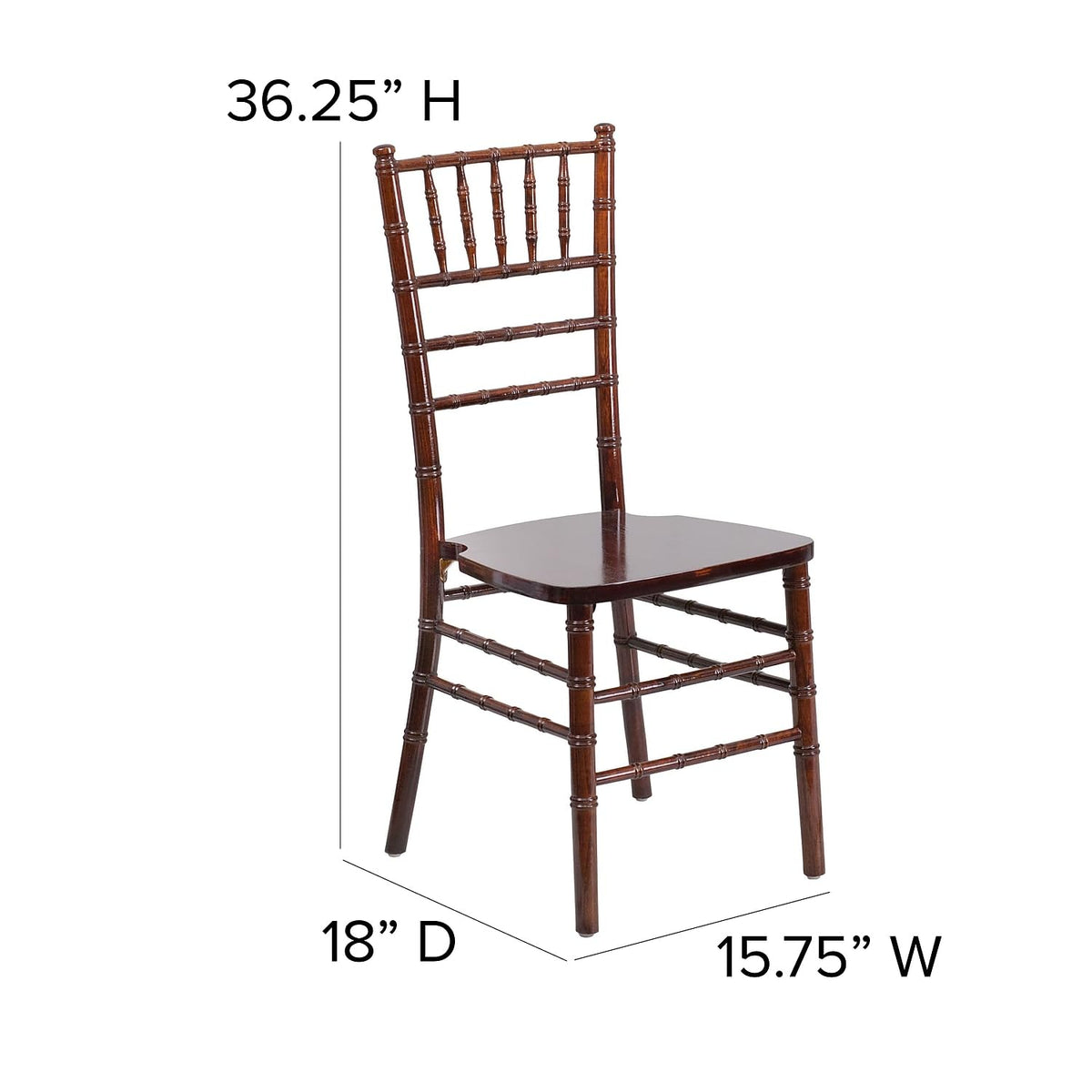 2 Pack HERCULES Series Fruitwood Chiavari Chair