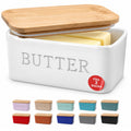 Extra Large Butter Dish with Lid for Countertop, Ceramic Butter Container With Airtight Cover, Butter Keeper