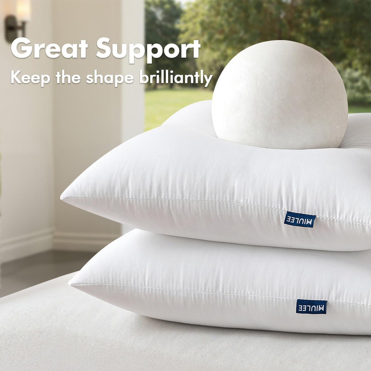 Pack of 2 22x22 Inch Outdoor Pillow Inserts