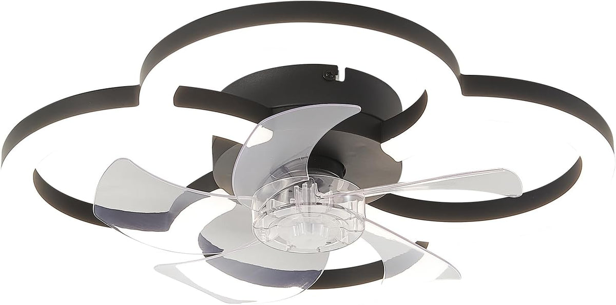 Flush Mount Ceiling Fan with Light & Remote