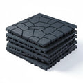 Interlocking Deck Tiles 44 Pack, Plastic Outdoor Deck Tiles, 12"x12" Waterproof Deck Flooring Tiles, Easy Snap