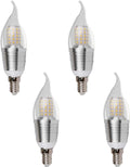 4 Pack E12 Base LED Candelabra Light Bulbs 12W Warm White 3000K LED Candle Bulbs 100W Incandescent Equivalent