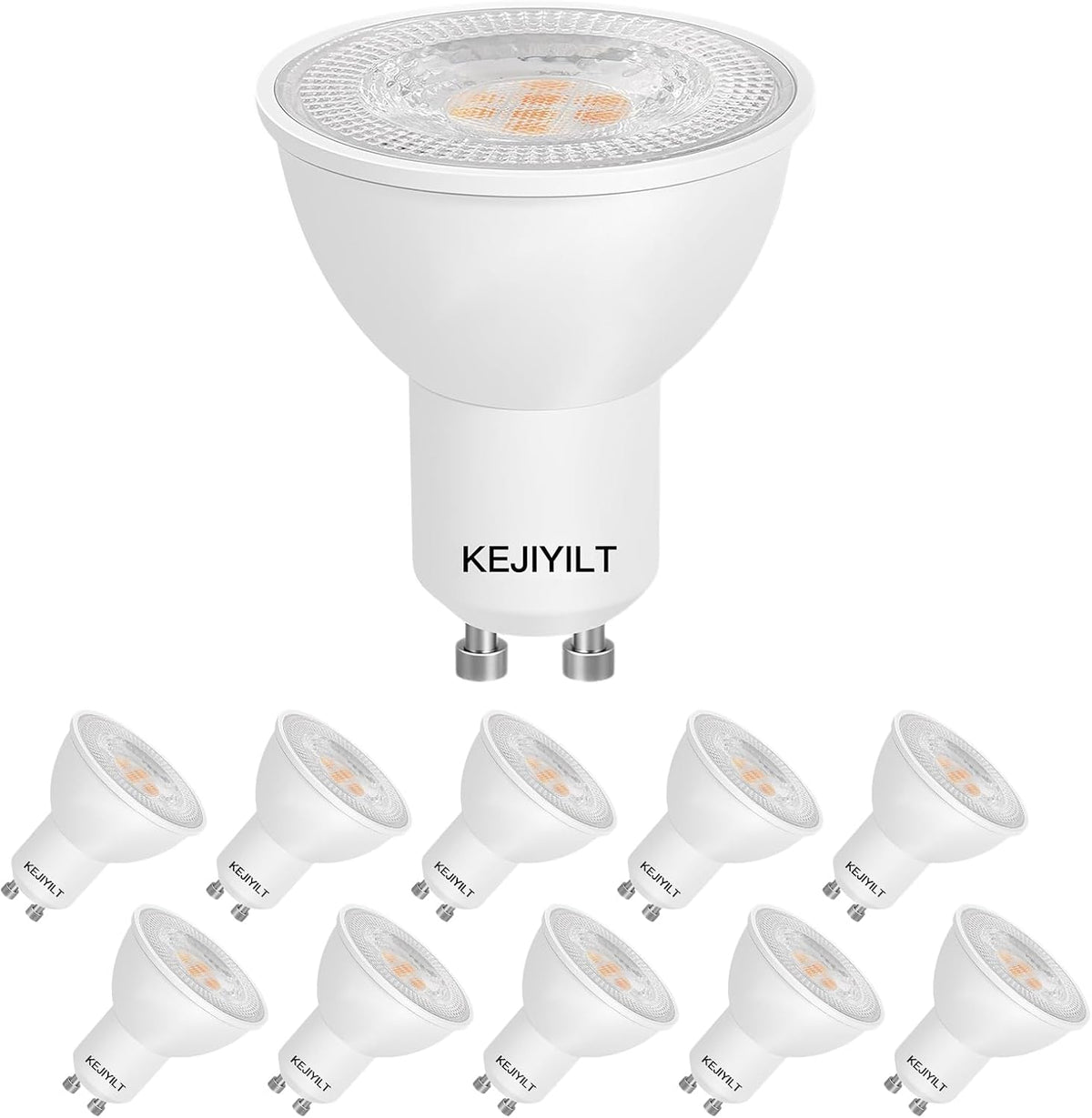 10 Pack GU10 Dimmable LED Bulbs, 650 Lumens