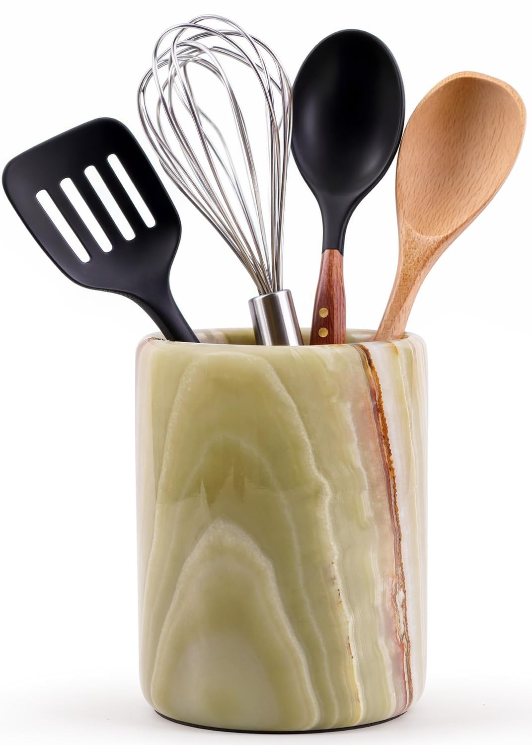 Marble Utensil Holder, 6.5" Stone utensil crock