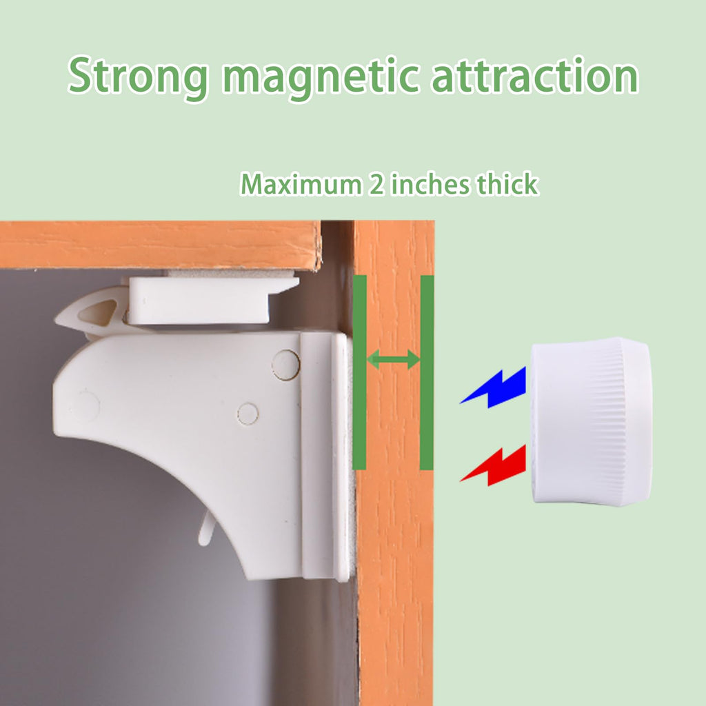 32 Pack Magnetic Cabinet Locks Child Safety