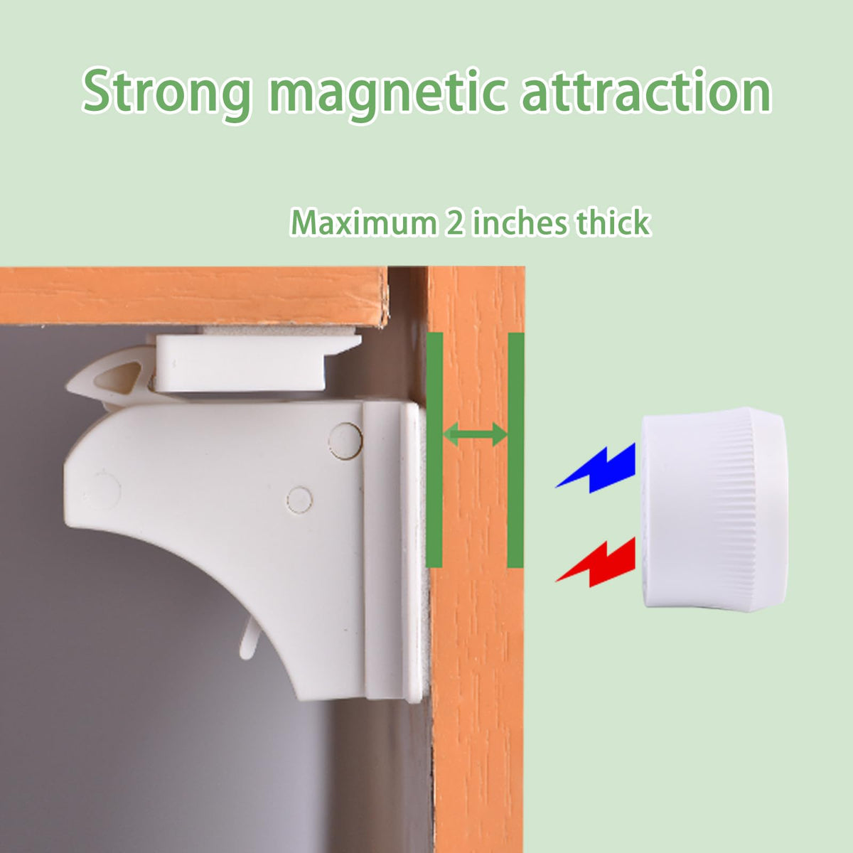 32 Pack Magnetic Cabinet Locks Child Safety