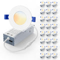 3 Inch LED Recessed Light, 5CCT, 500LM, 6W, 24 Pack