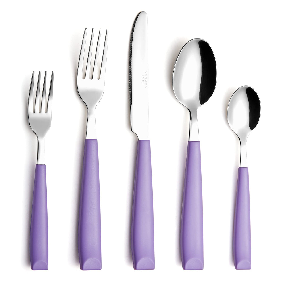 Silverware Set 20 Pieces Stainless Steel Cutlery Color Handle Flatware - 4 x Dinner Knife; 4 x Dinner Fork; 4 x Salad