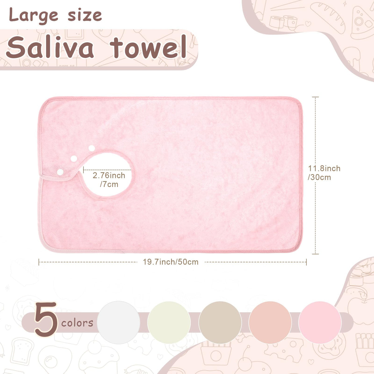 Full Coverage Pullover Toddler Baby Bibs, Lovely, 5 Pcs