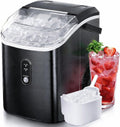Nugget Ice Maker Countertop, 34 lbs/Day Pellet Ice Machine with Self-Cleaning, Fast Ice Ready in 10 Minutes, Portable