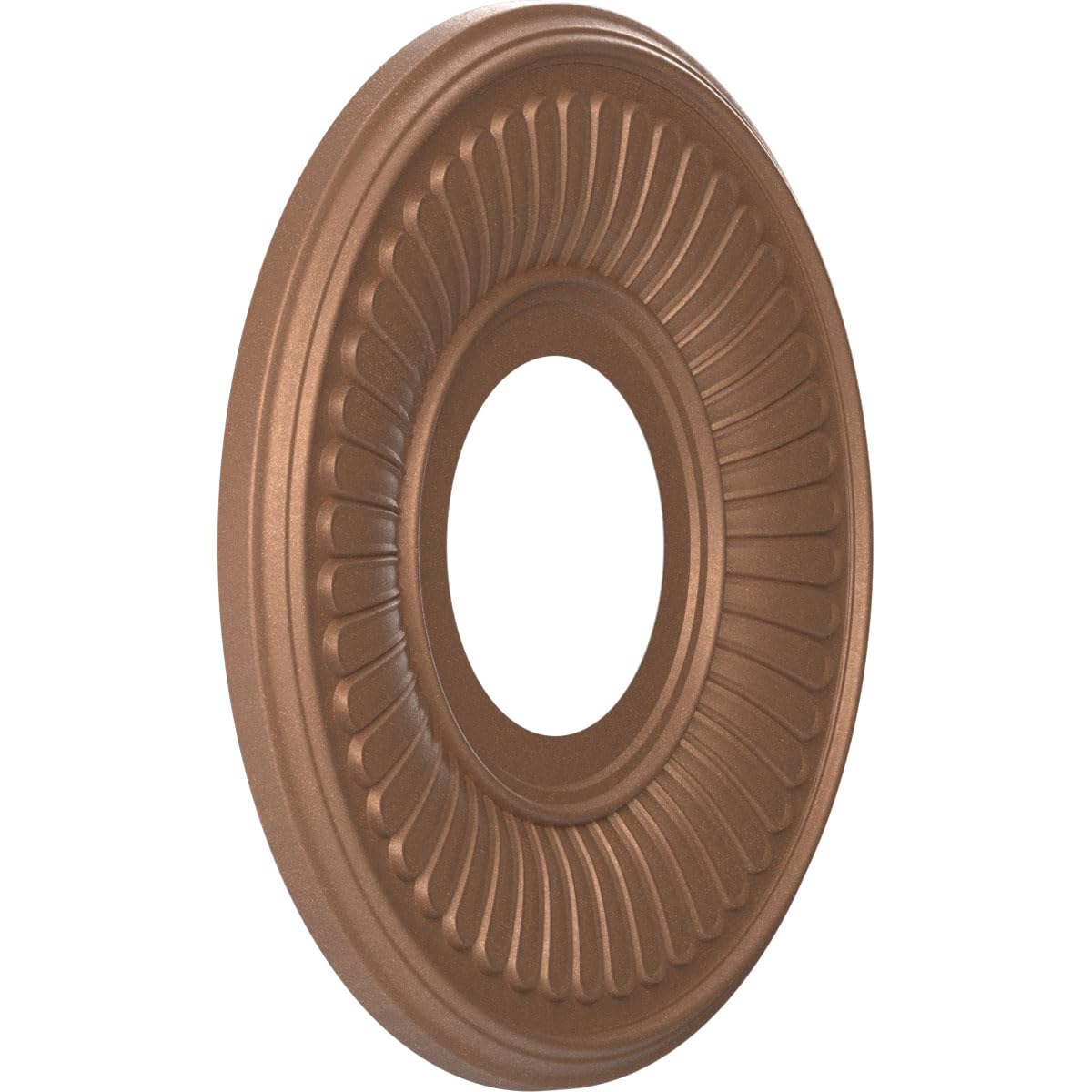 10"OD x 3 1/2"ID x 3/4"P Berkshire Thermoformed PVC Ceiling Medallion (Fits Canopies up to 4 1/2"), Aged Copper