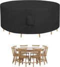 Round Patio Furniture Cover Waterproof Outdoor Dining Table and Chair Cover Anti-UV Outside Sectional Sofa Set Covers