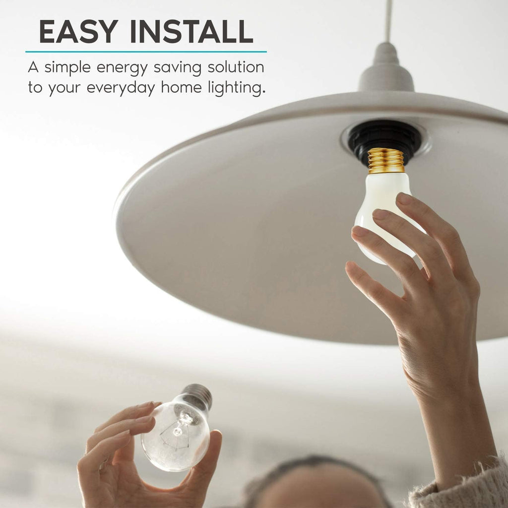 E26 Edison Bulb 6W=60 watt Light Bulb Frosted Dimmable Warm White 2700K Edison Light Bulb 60 Watt AC120V A15 led Bulb