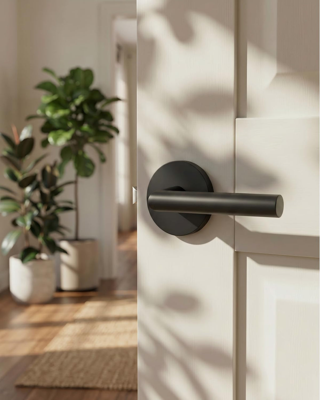 Passage Matte Black Closet Door Handles Interior 8 Pack