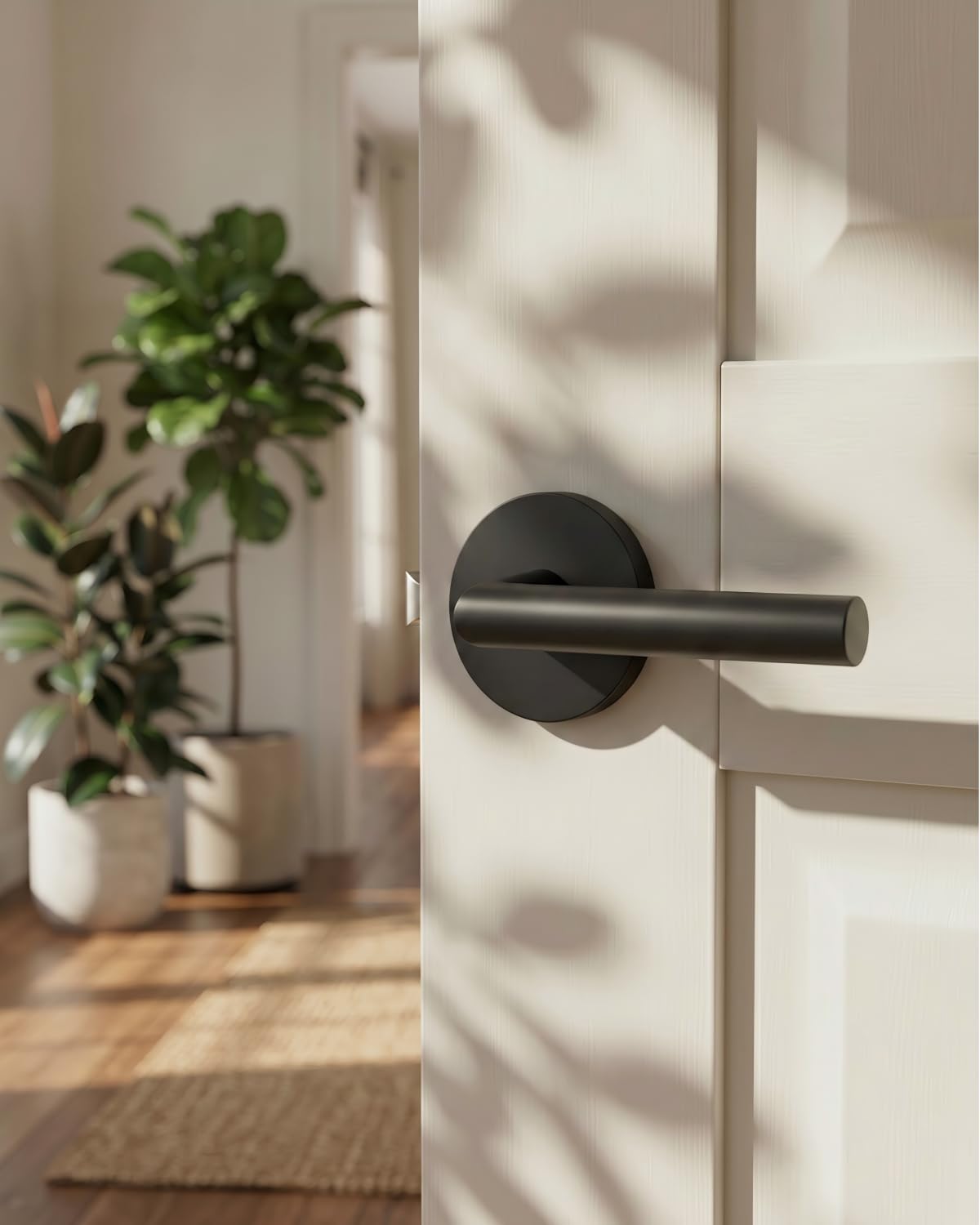 Passage Matte Black Closet Door Handles Interior 8 Pack