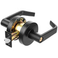 Augusta Storeroom Lever Lockset, ADA, Grade 2, Flat Black