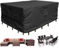 Patio Furniture Set Cover Waterproof Rectangular Heavy Duty 600D Outdoor Sectional Sofa Couch Cover Large Outside