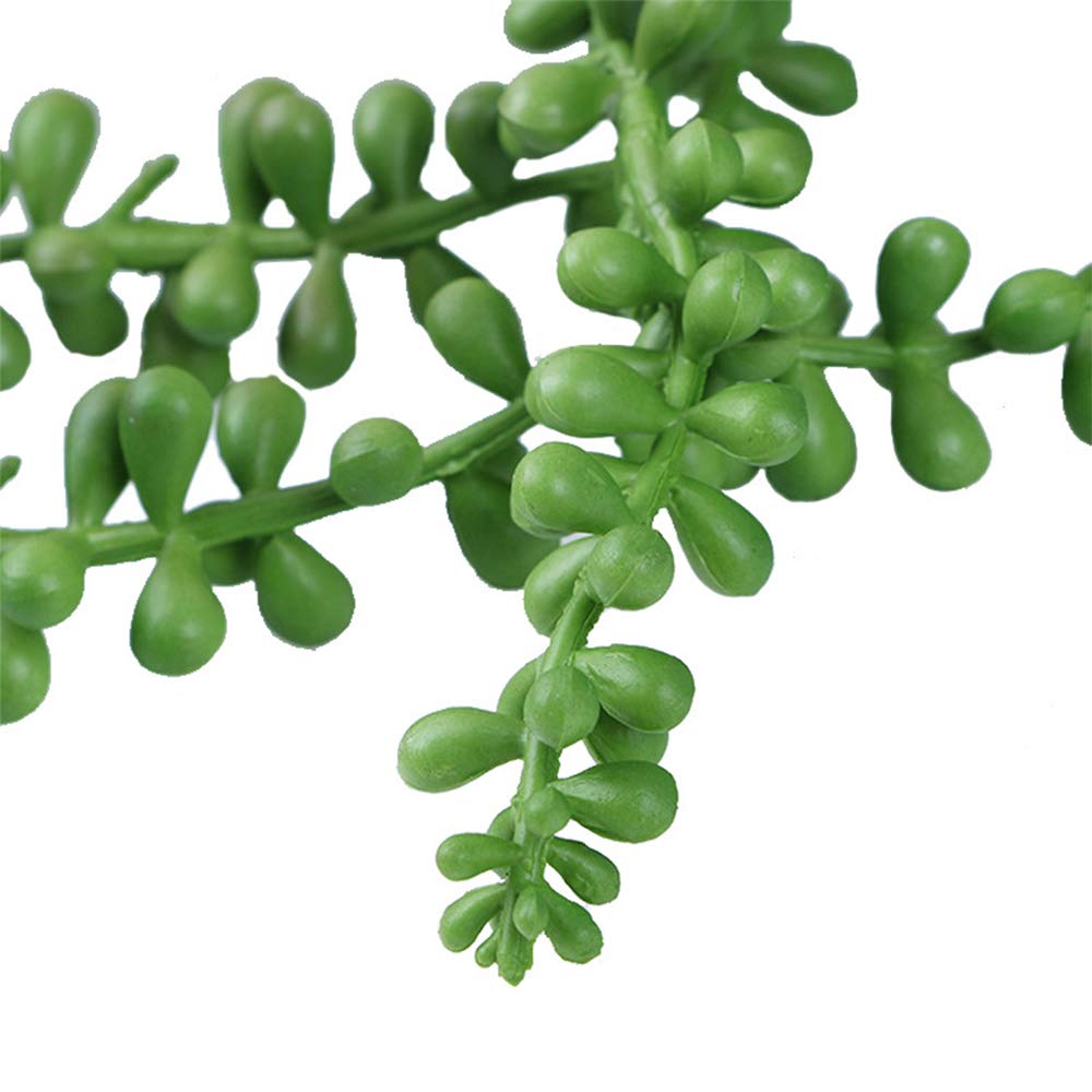3 Pcs String of Pearls Plant Artificial Hanging Succulents Plants Garden Decor (Pots Not Included)