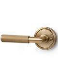 Knurled Door Lever Champagne Bronze Passage Door Handle, 1 Pack