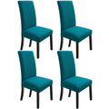 Chair Covers for Dining Chairs, 4 Pack, Teal