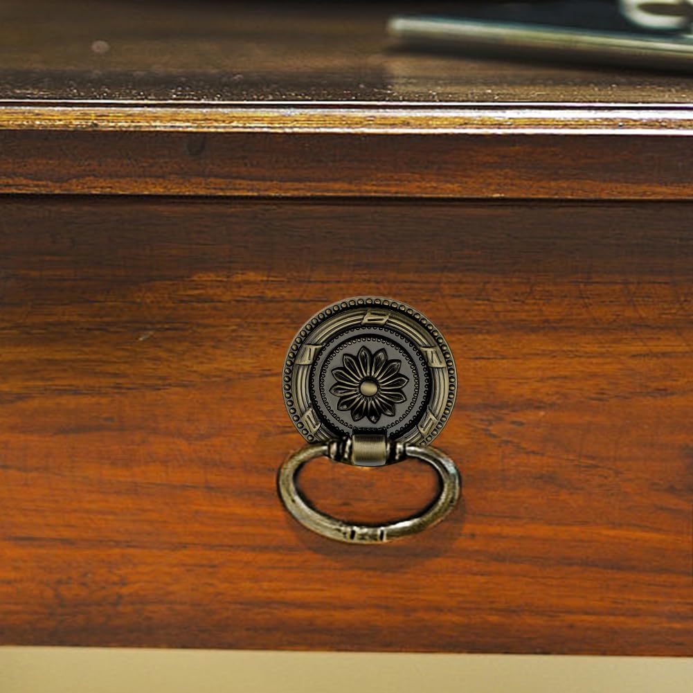 8PCS Vintage Ring Drawer Pulls for Dresser Drawers(2.2")