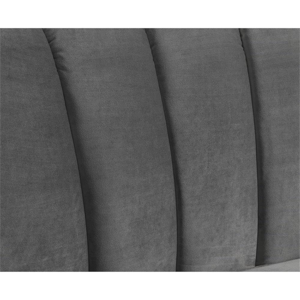 141" Modern Velvet Curved Symmetry Sectional Sofa with 6 Pillows, Solid Wood Base, Seats up to 5 People, in Gray