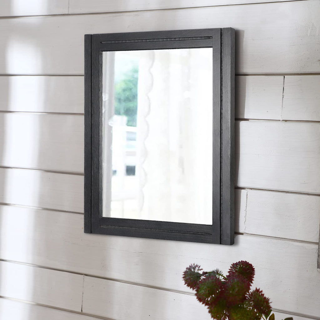 Black Mirrors for Wall Rectangle Wood Framed Large Hanging Mirror