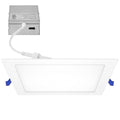 8 in. 5 CCT Square Slim Recessed LED Downlight, 1600 Lumens, White