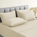 Jersey Knit King Size Sheets Set 6 Pieces, Stretch Super Soft and Wrinkle-Free Bed Sheets, Spandex Blend with 18-inch