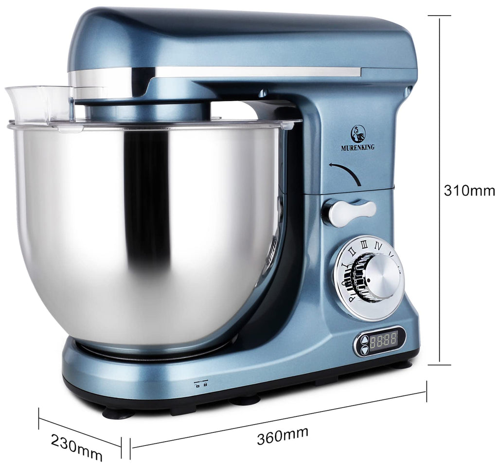 Professional Stand Mixer, 6-Qt with Timer, MK37 500W 6-Speed Tilt-Head Food Electric Mixer Kitchen Machine,Plastic