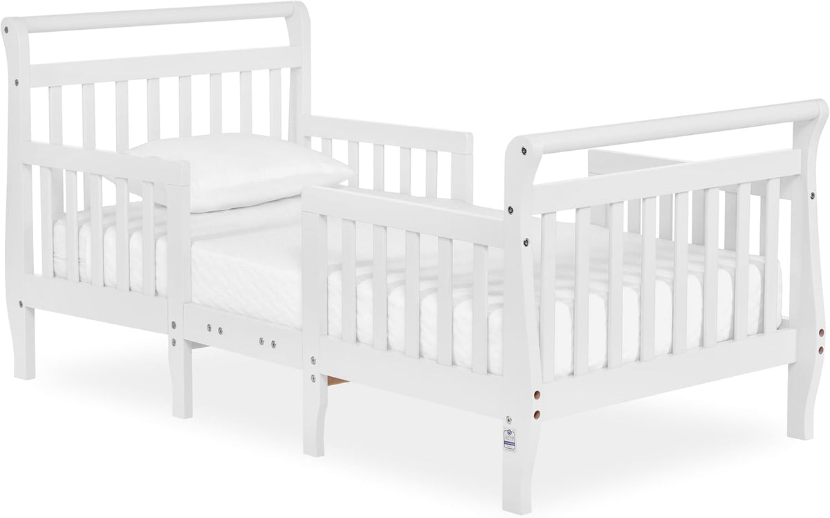 3-in-1 Toddler Bed with Rails, GREENGUARD Gold, White