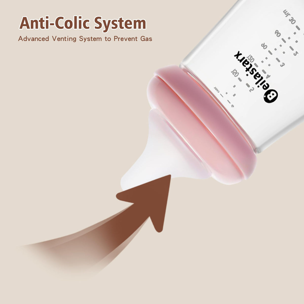 Glass Baby Bottles with Natural Response Nipple Size S - Anti Colic Baby Bottles Wide Neck Slow Flow Baby Bottle
