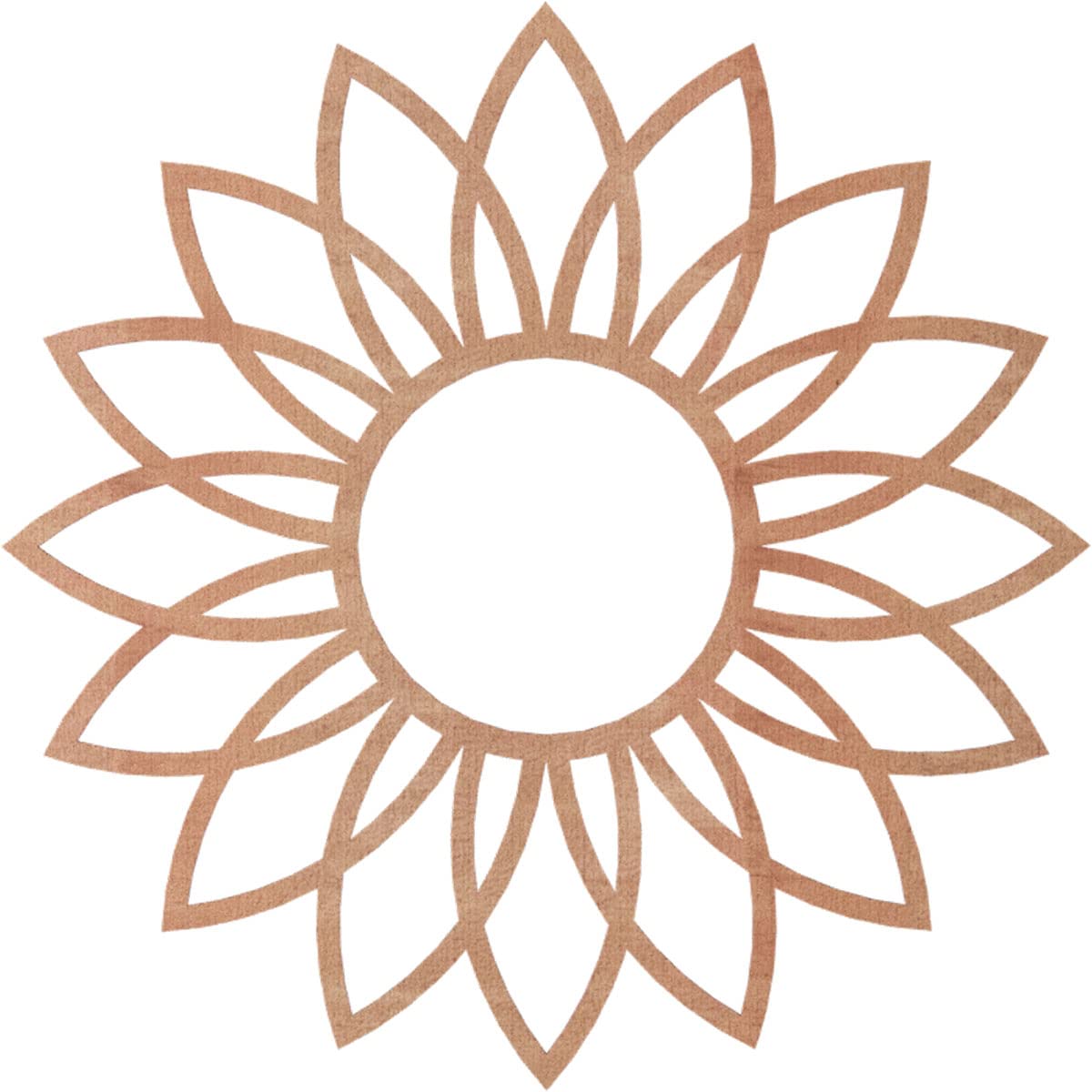 36"OD x 13 7/8"ID x 1/4"T Daisy Wood Fretwork Pierced Ceiling Medallion, Cherry