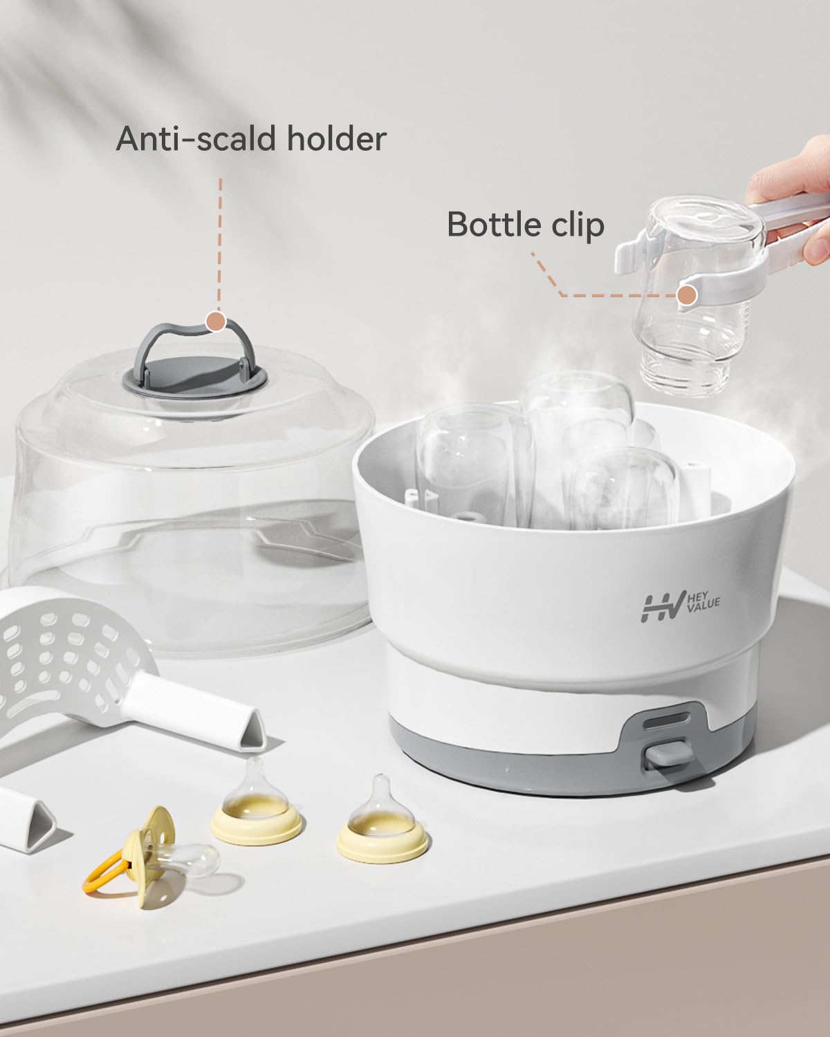 Smart-Steam Bottle Sterilizer for Baby Bottles & Breast Pump Parts