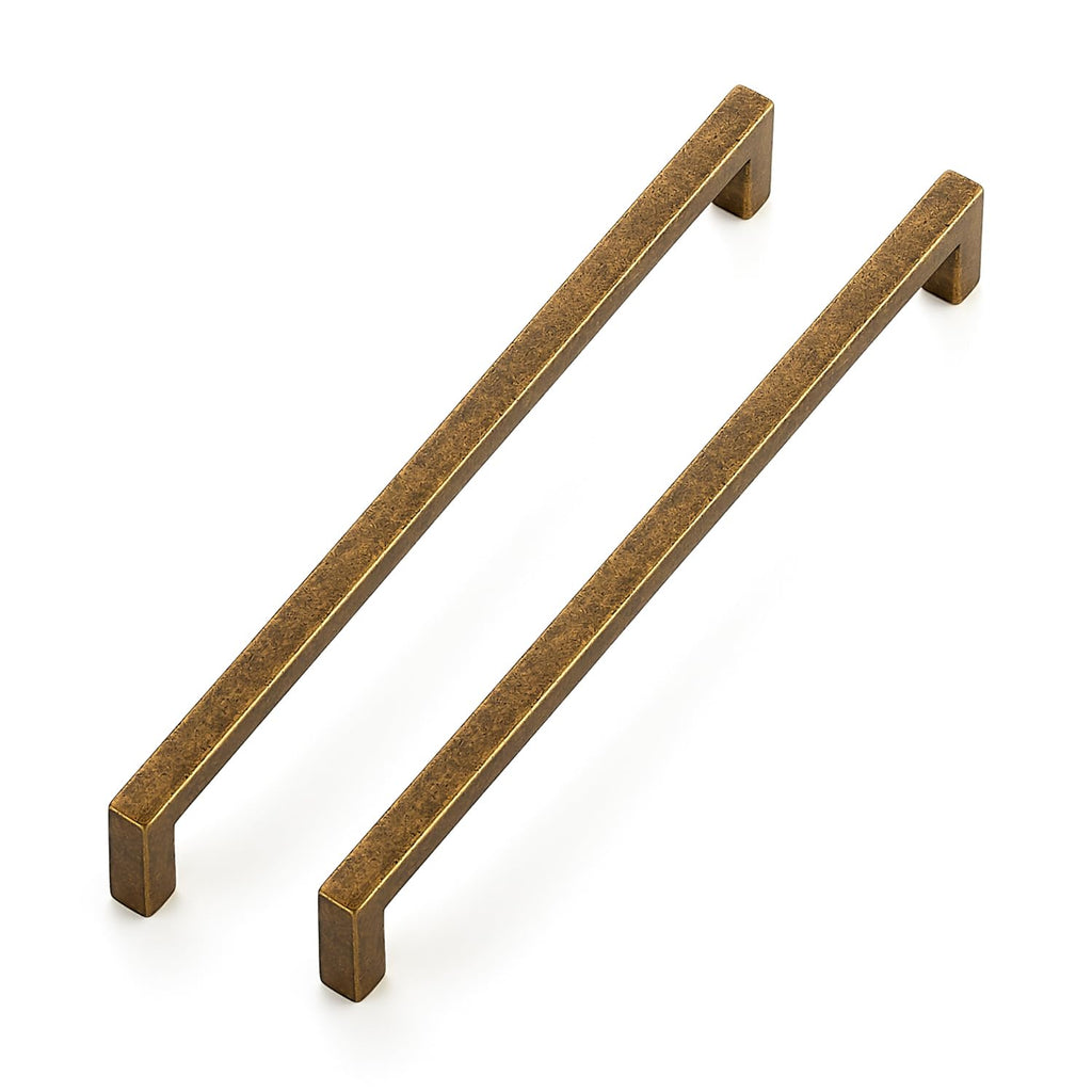 Antique Brass Cabinet Handles Solid Cabinet Pulls 7-1/2 Inch 5 Pack