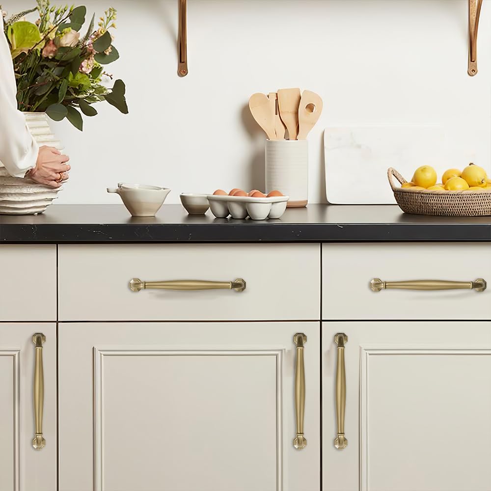 Appliance Handle Pull 18 Inch(457mm) Brushed Brass Cabinet Pulls Warm Gold Cabinet Handles Heavy Duty Solid
