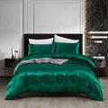 3 Piece Satin Duvet Cover Set Bedding Sets Luxury 1800 Rich Silk Silky Super Soft Solid Color Reversible Honeymoon