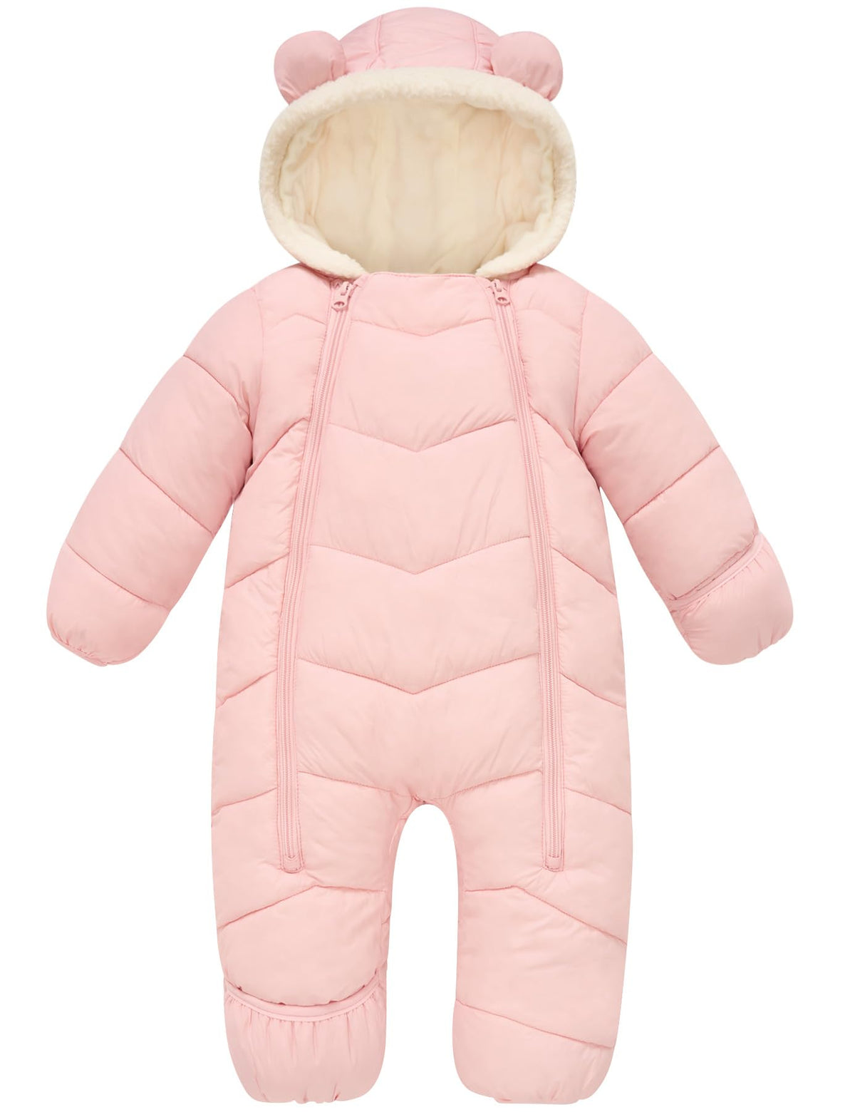Baby Girls Snowsuit Casual Foldover Hand and Foot