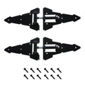 Heavy Duty 8" Horizontal Self Closing Contemporary Steel Strap Hinge | Adjustable Hinges for Wooden Fences