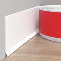 Flexible Baseboard Molding Trim, 4 Inch(W) x 20 Feet(L) Peel and Stick Rubber Wall Trim Molding, Self-Adhesive Vinyl
