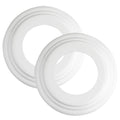 Off-White Paintable Plastic Medallion Goof Rings - Goof Ring & Cover Plate for 5" & 6" Cans, Small Ceiling Medallion