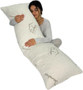 Ultra-Luxury Full Size Body Pillow All USA Best Shredded Memory Foam & Cool-Vent Viscose of Bamboo Cover | Long
