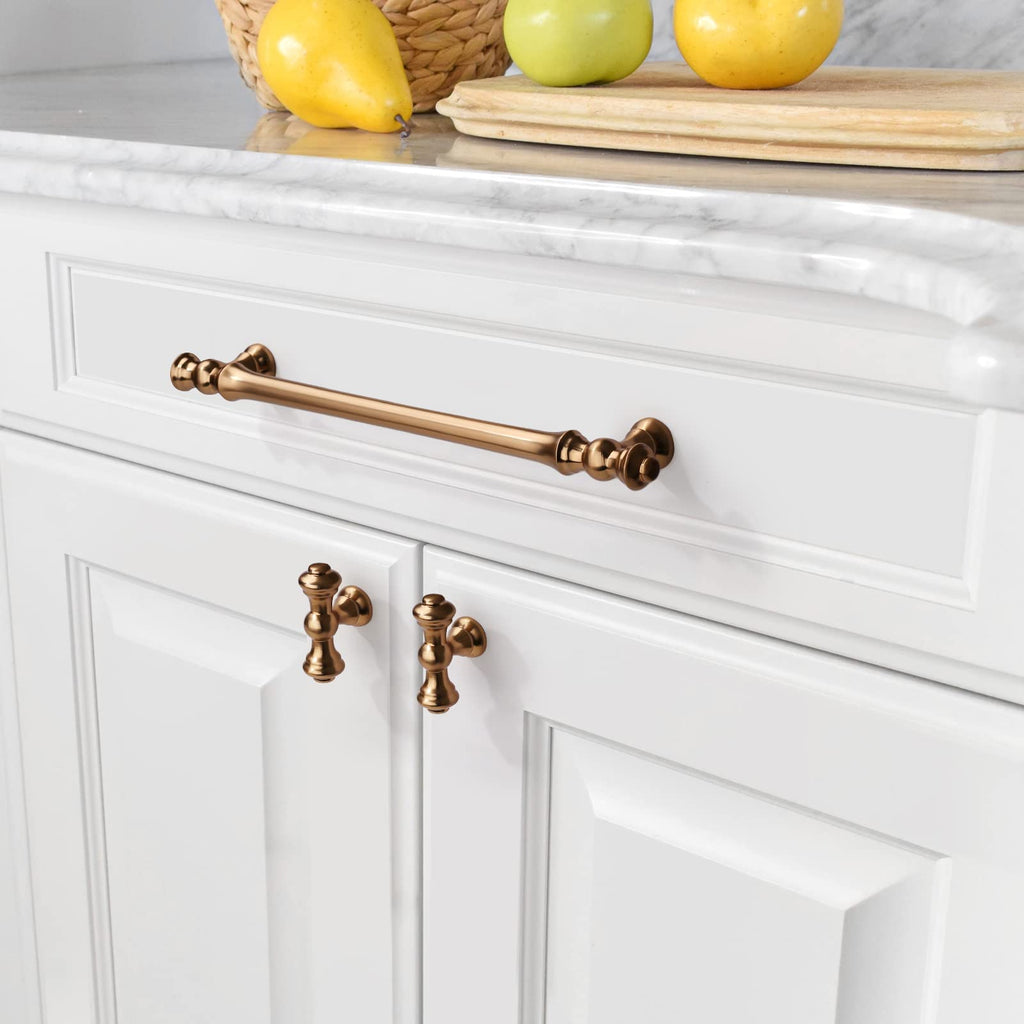 10 Pack 7.5 Inch(192mm) Champagne Bronze Kitchen Cabinet Handles,Brushed Brass Cabinet Pulls Kitchen Cabinet Hardware