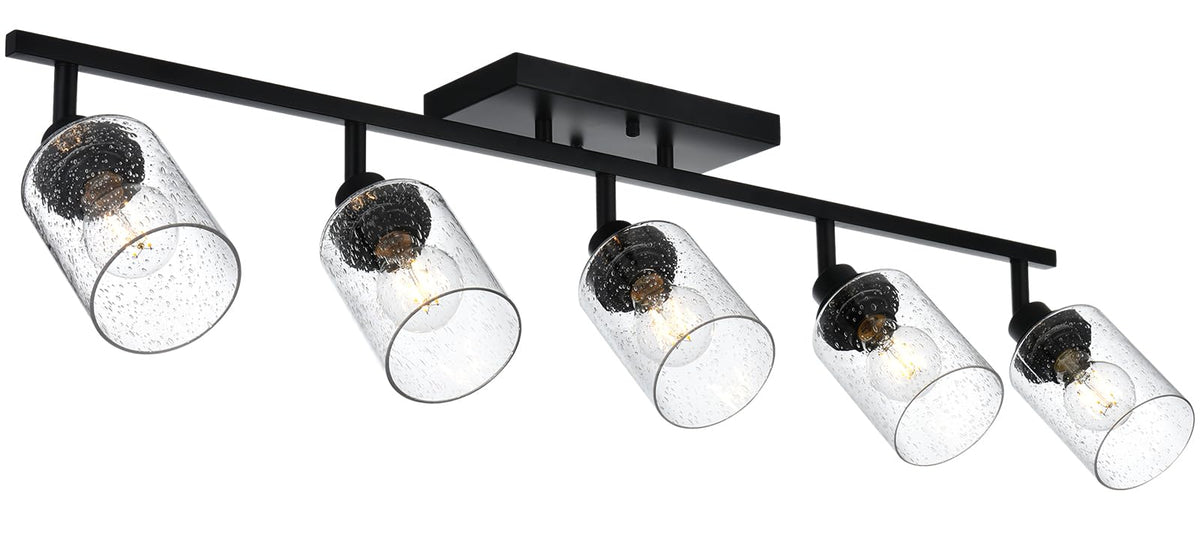 Black Track Lighting Kit Ceiling Mount Kitchen Track Lighting Fixtures, Bathroom Ceiling Tracking Vanity