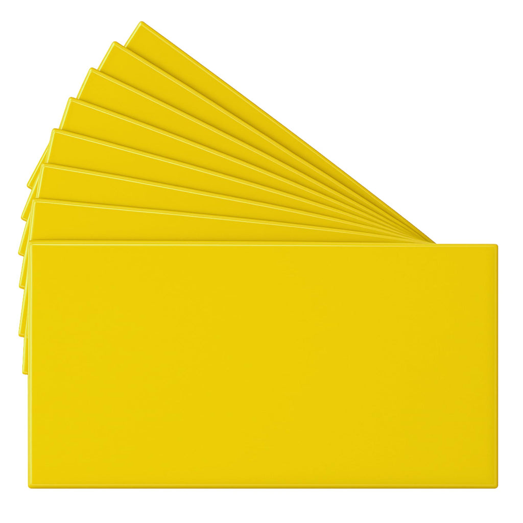 3x6 Ceramic Subway Tile Gloss (Shinny) Box of 10 Pieces Wall Shower Kitchen Backsplash (Yellow)