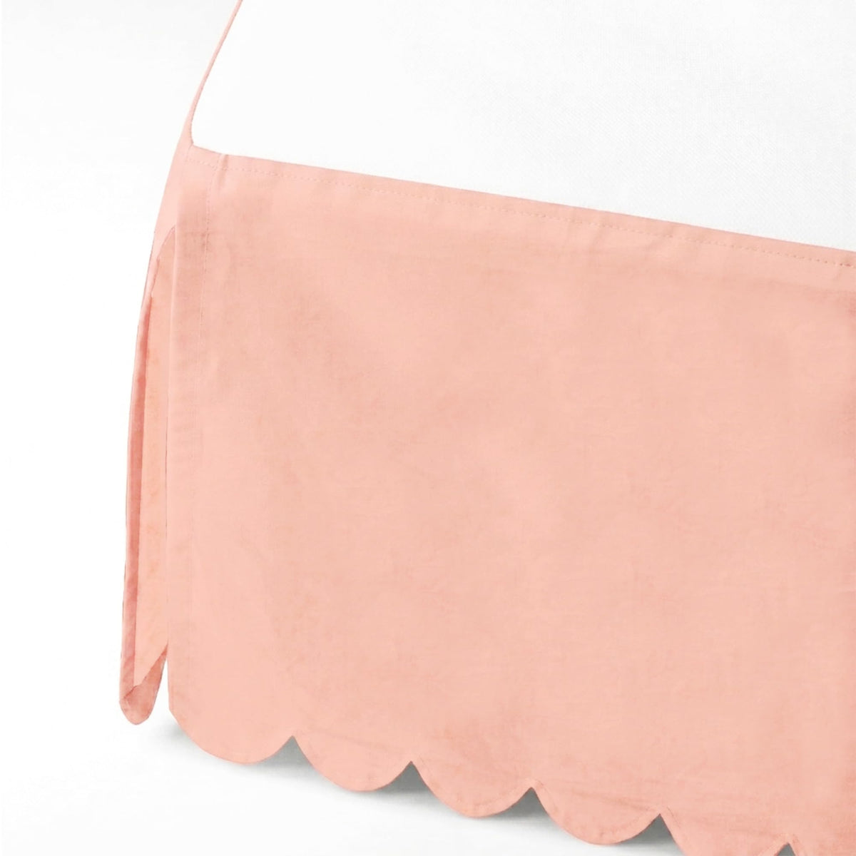 Scallop Bottom Tailored Crib or Toddler Bed Skirt or Dust Ruffle