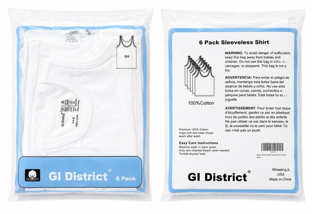 Baby Tank Tops Boys, Girls, Unisex Sleeveless 100% Cotton Shirts
