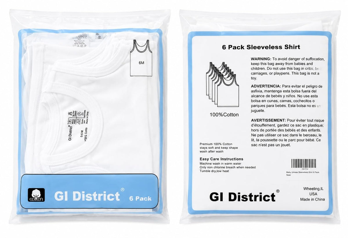 Baby Tank Tops Boys, Girls, Unisex Sleeveless 100% Cotton Shirts