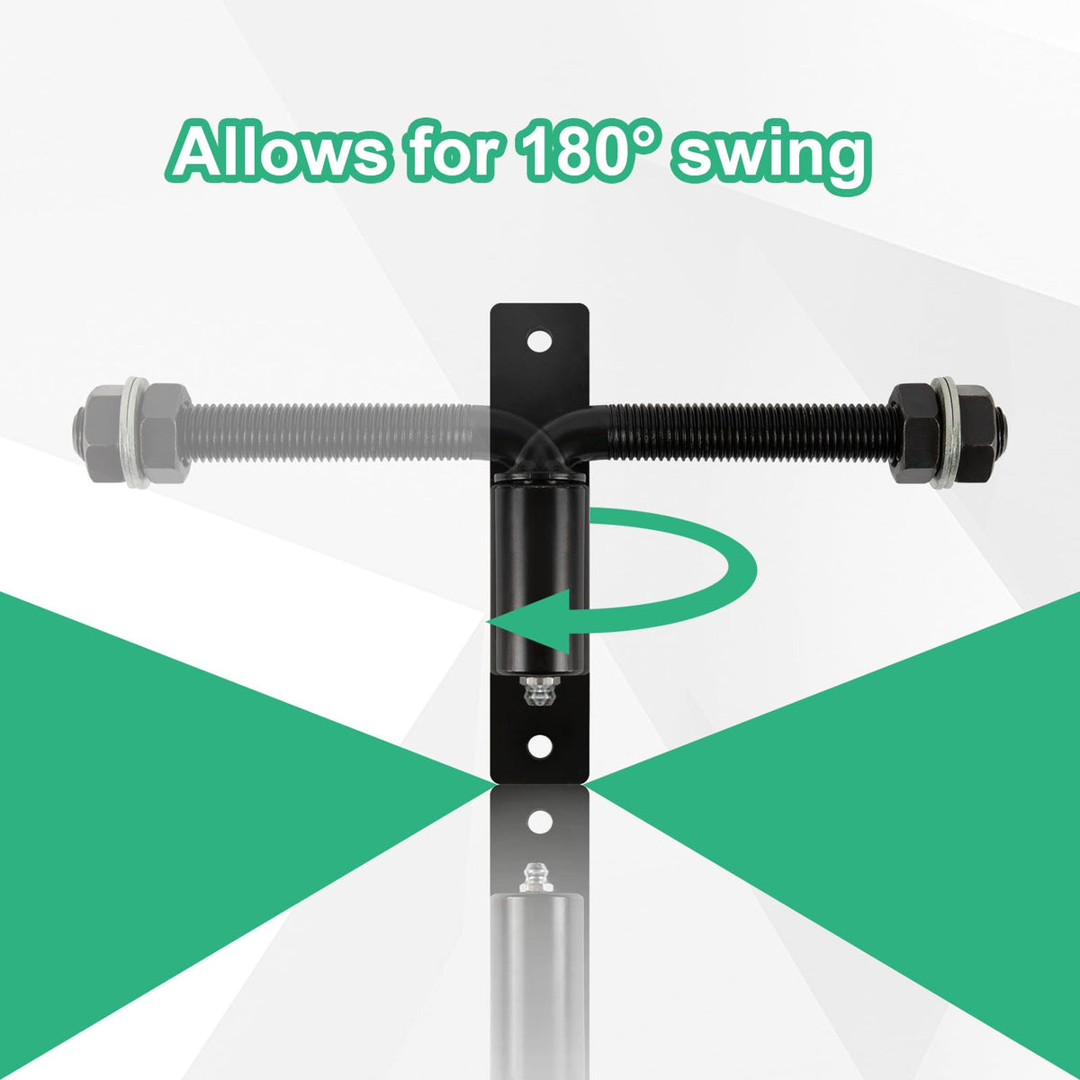 2 Packs Heavy Duty Bolt-on 5/8" J Bolt Gate Hinge, 5-inch Industrial Hinges for Large Heavy Driveway Gates Up to 600